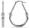 LeCalla Sterling Silber Schmuck Italienisches Muster Klassischer Reifen Ohrring für Frauen