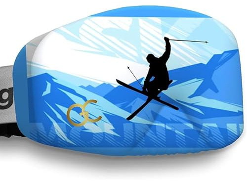 GogglesCover Ski Goggles Protective Cover, Portable Blue Mountain Design | Ski Goggle Protective Cover, Portable Goggle Cover Sleeve, Anti-Scratch Ski Goggles Accessories, Safety Goggles