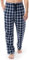 Fruit of the Loom Herren Garngefärbte Pyjamahose aus Gewebtem Flanell Pyjamaunterteil, Marineblau (Navy Plaid), Medium