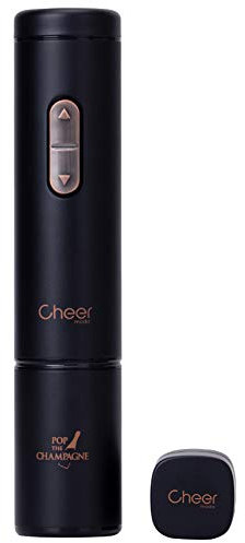 CHEER MODA Ace - Apribottiglie elettrico per spumante, cavatappi automatico, estrattore per champagne alimentato a batteria, con tappo per spumante