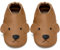 IceUnicorn Chausson Bebe Chausson Cuir Souple Bebe Garçon Fille Premiers Pas Chaussons Bébé(Curcuma Ours, 12-18 mois)