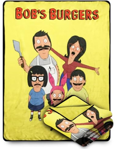 Surreal Entertainment Bob's Burgers Fleece-Überwurfdecke, weich, Maße: 152,4 x 114,4 cm