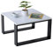Mex-System Couchtisch klein Clif, Wohnzimmertisch 65x65x40cm, quadratisch, ideal für Wohnzimmer und Büro, modernes Design Weiß-Schwarz