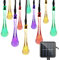 LooHome Homey-Decor Solar-Lichterkette, Regentropfen, 30 LEDs, bunt, für den Außenbereich, 8 Modi, IP65 wasserdicht, Dekoration für Garten, Bäume, Terrasse, Party, bunte Regentropfen