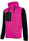 U-Power Rainbow, Felpa Full Zip, Con Tasche Ampie, Morbido Pile, Tessuto Cotone Stretch, Collo Alto, Cappuccio Regolabile, Abbigliamento Invernale Confortevole (BLACK FUCSIA - 2XL)
