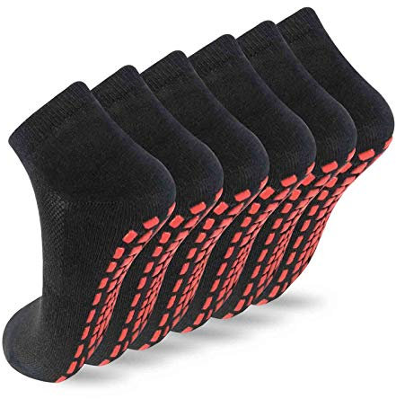 NOVAYARD 6 Paar Yoga Socken Griff Stoppersocken Pilates Fitness Kampfsport Anti Rutsch Socken für Herren Damen