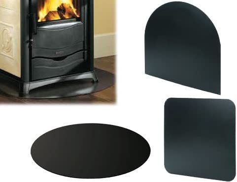 PEB Schermo per camino in Ferro, Classico, Nero, Verniciato a polvere, Ø89 cm - 10,5 Kg