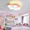 LED Deckenleuchte Dimmbarer mit Fernbedienung Smiley Deckenlampe Kinderzimmer Beleuchtung Niedliche Wolkenform Junge und Mädchen Schlafzimmer Kindergarten Zimmer Deckenleuchte Leuchte Rosa 63cm