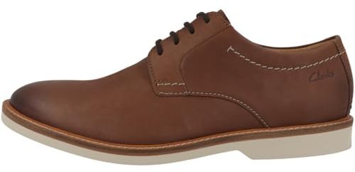 Clarks Atticus Ltlace, Oxford Hombre, Dark Tan Lea, 40 EU