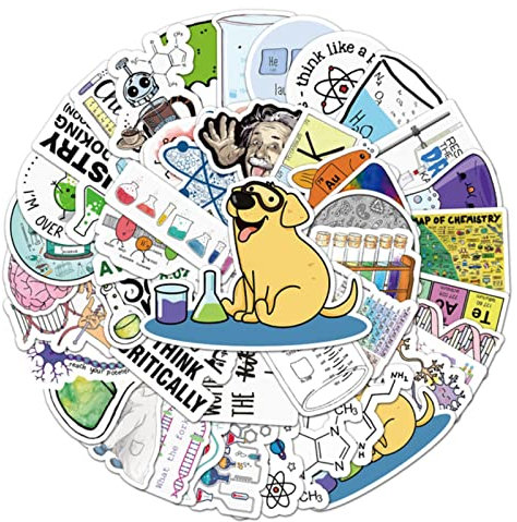50 Stück Chemical Gehirn Science Aufkleber für Laptop Skateboard Gepäck Auto Doodle Aufkleber-D-50Pcs-2724