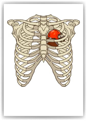 Tigerlino® American Football Skelett Halloween Poster Kunstdruck | Football Fan Geschenkidee | Football Wandbild Dekoration (DIN A4 ohne Rahmen)