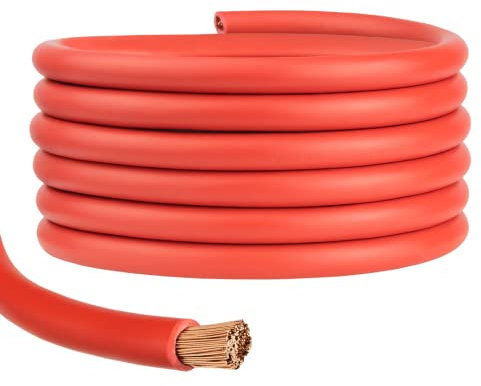 Batterie-Kabel Aderleitung Fahrzeugleitung | rot/schwarz | H07V-K | 100% OFC-Kupfer | 1,5mm² 2,5mm² 4mm² 6mm² 10mm² 16mm² 25mm² 35mm² 50mm² 70mm² | Meterware (Rot, 70 mm²)