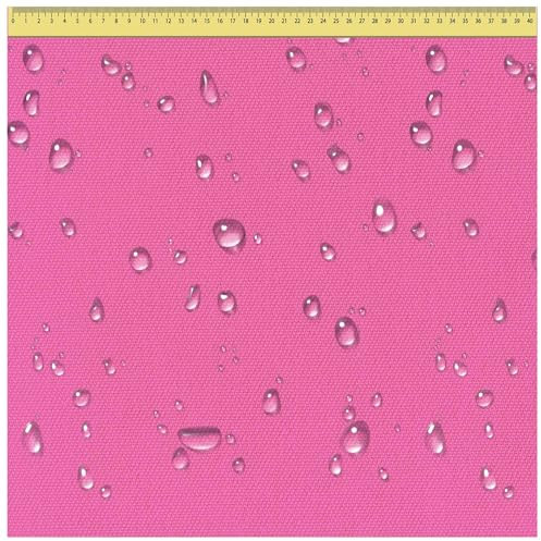 DreamRoots Tessuto Impermeabile al metro 160 cm Larghezza, 220 g/m² 600D, Stoffa per Cuscini Esterni - Rosa 1M