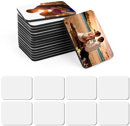 OOTSR 16 Stück Sublimation Blanko Kühlschrank Magnete 4.5X6cm (3:4), DIY Dekorative Magnete für Whiteboard, Büro, Küche, Zuhause, Wand Dekoration