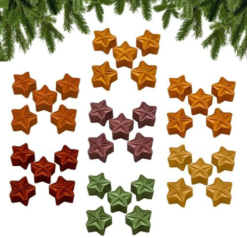 WonderWax Weihnachtssterne Christmas Bundle 7 Sorten Duftwachs Raumduft für Duftlampen Soja Wachs Melts Duftmelt Aroma Deko