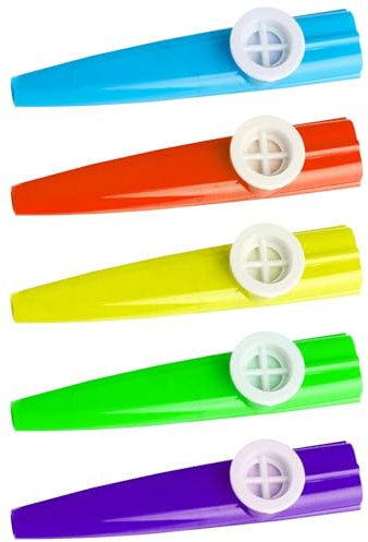 15 Stück Plastik-Kazoo Mit Kazoo-Membran, Kinder-Kazoo-Set, Gitarre, Ukulele, Geigenbegleitung Zum Kazoo, Partyinstrument, Musikinstrument Für Anfänger (Mehrfarbig)