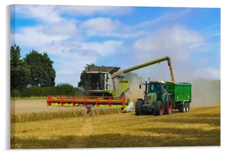 Puzzle 1000 Teile，Traktor mit Anhänger, Mähdrescher ，1000 Teile Puzzle für Erwachsene und Kinder ab 14 Jahren - Geschicklichkeitsspiel für die ganze Familie - Geschenk an Kinder（75x50cm）-113