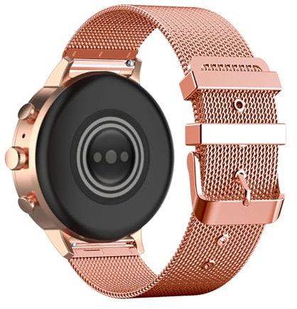 AireWiki Edelstahl Armband Kompatibel mit Fossil Gen 6 Women Hybrid Watch Armband Metall Mesh Ersatzband Für Herren Damen Für Fossil Gen 6 Women Hybrid Watch (Roségold)
