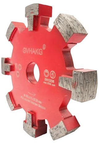 GVHAKG Diamant Frässcheibe 130mm, 17 mm Räumscheibe 8 Segmente U-förmige Nut Verbreiten Für Fußbodenheizung Sehr Harte Betonböden Und Entfernung, Fußbodenerwärmung Trockenschnitt (130x17x22.23mm)