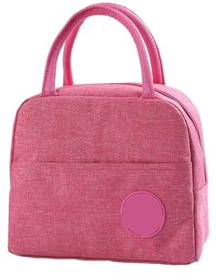MZSKLW Frische Kühltaschen, isolierte Lunchtasche for Damen und Kinder, wasserdichte Thermotasche, tragbare Lunchbox, Eisbeutel, Lebensmittel-Picknick-Taschen Lunch Tasche (Color : TF19-Hot Pink)
