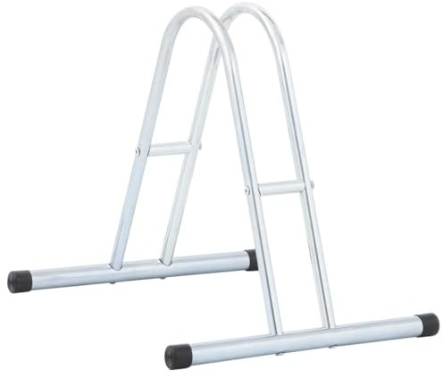 vidaXL Fahrradständer, Aufstellständer für 1 Fahrrad, Radständer Freistehend, Mehrfachständer Bodenständer Fahrradhalter, Verzinkter Stahl