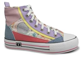 CAFèNOIR DM9131 Multicolor Lilla Rosa Scarpe Donna Sneakers Alte Platform Lacci Fiori 41