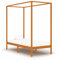 CIADAZ Himmelbett-Gestell, Bett, Bettgestell, Jugendbett, Schlafzimmer Bett, Bed Frame, Honigbraun Massivholz Kiefer 100 x 200 cm