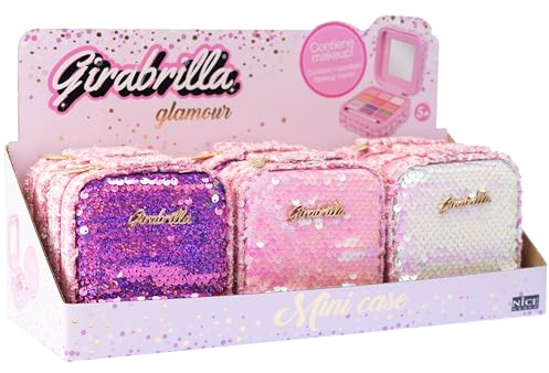 Girabrilla Mini Case, 1 Mini Trousse con Specchio e Set di Trucchi per Bambini, colore a sorpresa