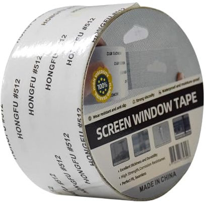 Vriusi Window Mesh Repair Tape, Strong Adhesive Screen Repair Tape, 2024 New Screen Repair Kit, Window Screen Repair Tape Suitable for Doors and, Perfect Use for Houses