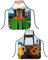 BNREOZA 2 Stück Kochschürze, Fun BBQ Schürze, Verstellbare Küchenschürze, Oktoberfest Schürze, Arbeit Malerei Schürze, Gartenarbeit Schürze, Keramik Kunst