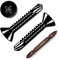 Dayalo Lot de 50 vis autoperceuses, 4,8 x 38 mm, noires, à tête fraisée, en métal, auto-taraudeuses, en acier inoxydable, avec foret