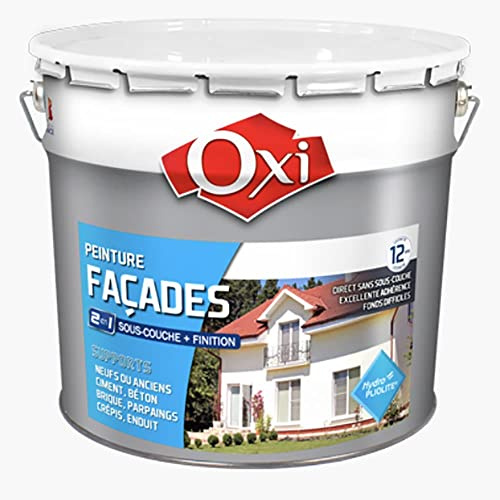 Oxi Peinture façade Hydro-pliolite 2 en 1 Blanc 10 L
