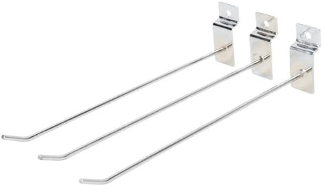 50x Slotboard-Haken 20cm aus Aluminiumlegierung für Schrägwandregale | Starke Tragkraft