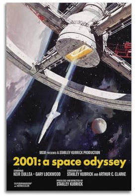 HUEAEHAHE Poster 2001 A Space Odyssey, dekoratives Leinwandposter, ästhetisches Poster, Wandkunst, Dekor-Poster, 30 x 45 cm, ungerahmter Stil