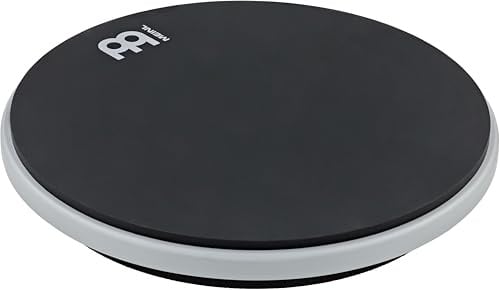 Meinl Cymbals Double Sided Practice Pad – 12 Inches – Silicone and Marshmallow Side – Drum Accessory, Black/Grey (MDSP12GY)