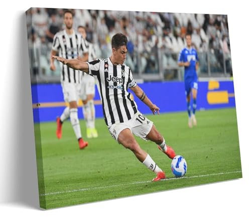 Zbwqlte Paulo Dybala Fußball-Superstar-Poster, coole Kunstwerke, Gemälde, Wandkunst, Leinwanddrucke, hängendes Bild, Heimdekoration, Idee, 30 x 45 cm