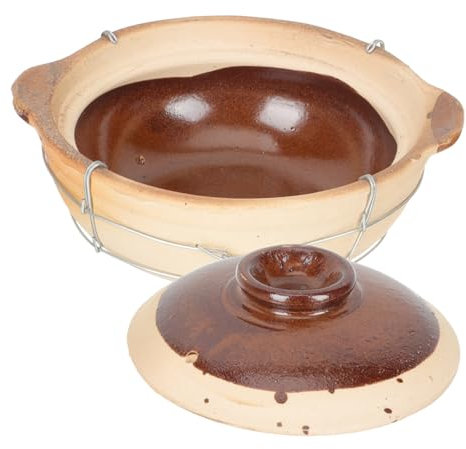 Zerodeko Cazuela De Barro Para Cocinar Olla De Cocina Con Dos Asas Fácil De Limpiar Para Estufa