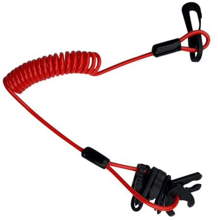 Bouton d'arrêt du moteur, bouton de sécurité pour navires, câble d'allumage du moteur avec 7 clés, bouton d'arrêt de moteur, bouton de pointe pour moteurs hors-bord