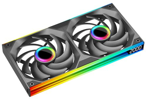 TZMRIT ST-ALL-IN-ONE ARGB PC Fan,Single Frame Fan Unit with Speed Display (2, BK, Infinite Mirror)