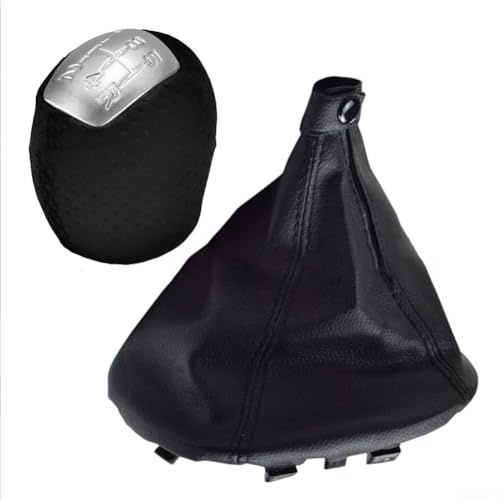 Elegante pomo de palanca de cambios de cuero negro compatible con IVECO para modelos Daily V VI 2008 2017, diseño moderno (5 velocidades)