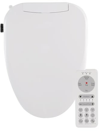 Bidet Toilet Seat,Smart Toilet Seat with Remote Control,Electric Heated Seat,Warm Water Washing,Warm Air Dryer and Multiple Spray Modes for Women Men