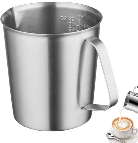 Misurino da 1 l, in acciaio inox, per latte, acqua, limonata, cocktail e succhi