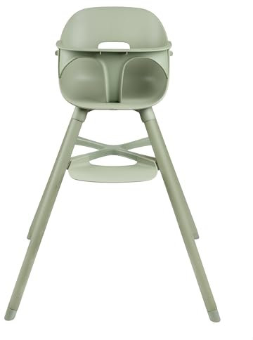 Ziza Hochstuhl für Babys ab 6 Monaten All Olive - Kippsicherer & ergonomischer Kinderstuhl für die ersten Lebensjahre, Einfach aufzubauen, leicht zu reinigen
