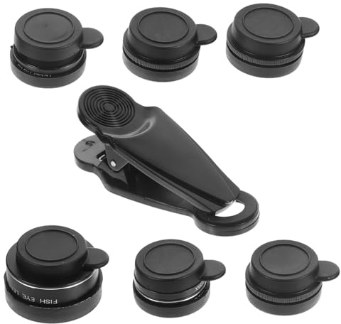 SHINEOFI Smartphone Camera Lens Set with Telephoto Wide Angle Macro Fisheye Lenses High Definition Glass for Enhanced Mobile Photography