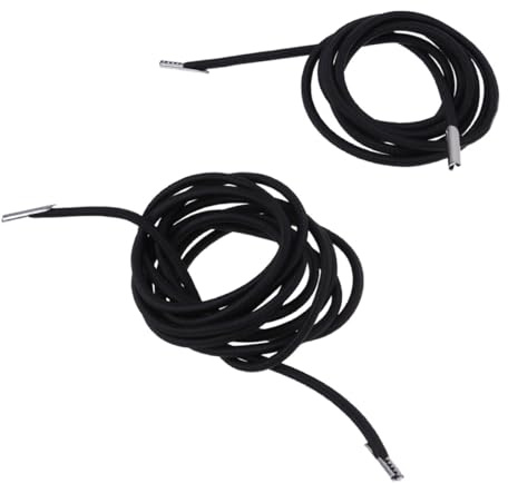 MUELODSIC 8 Stück Elastisches Seilzubehör für Chaiselongue Gummiband Schwarz und Robustes Lounge Seil mit 4 Langen und 4 Kurzen Schnüren für Liegestuhl Ersatzteile