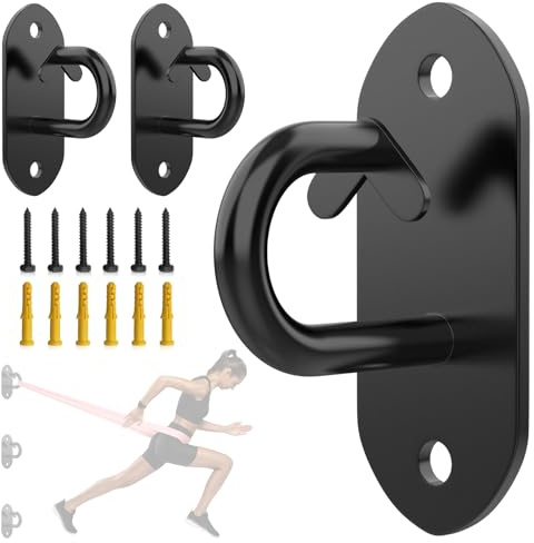 GPANDAG Fitness-Tau-Halterung 3 Stück für Widerstandsbänder Wand | Decken Anker Workout Wandhalterung,Aufhängegurt Wandankerpunkt für Krafttraining-Systeme, Yoga, Hängematten, Boxsack