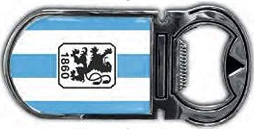 BASEOW Metall Flaschenffner, Rot-wei, Magnetisch, 1 Stck, TSV 1860 Mnchen