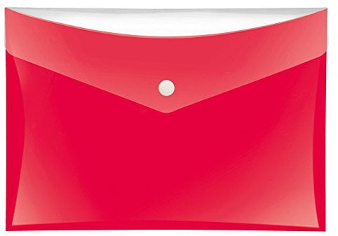 VELOFLEX 4550120 - Dokumententasche Velocolor, 1 Stück, DIN A5, rot, Dokumentenhülle aus PP-Folie