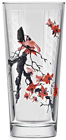 Libbey - Niho - Longdrinkglas, Cocktailglas - Kirschblüten - 360 ml - japanische Motive
