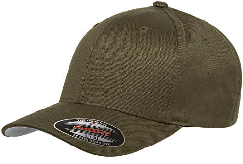 Flexfit Trucker Cap mit Mesh-Einsatz – Fitted-Design, Oliv/Blatt für mich (Leaf It to Me), S/M